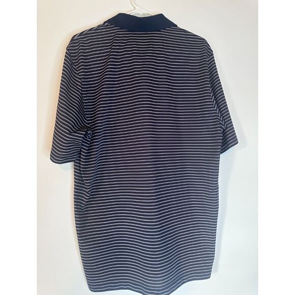 Brooks Brothers Men’s L Performance Polo Stripe Navy Stretch Short Sleeve - Picture 4 of 5
